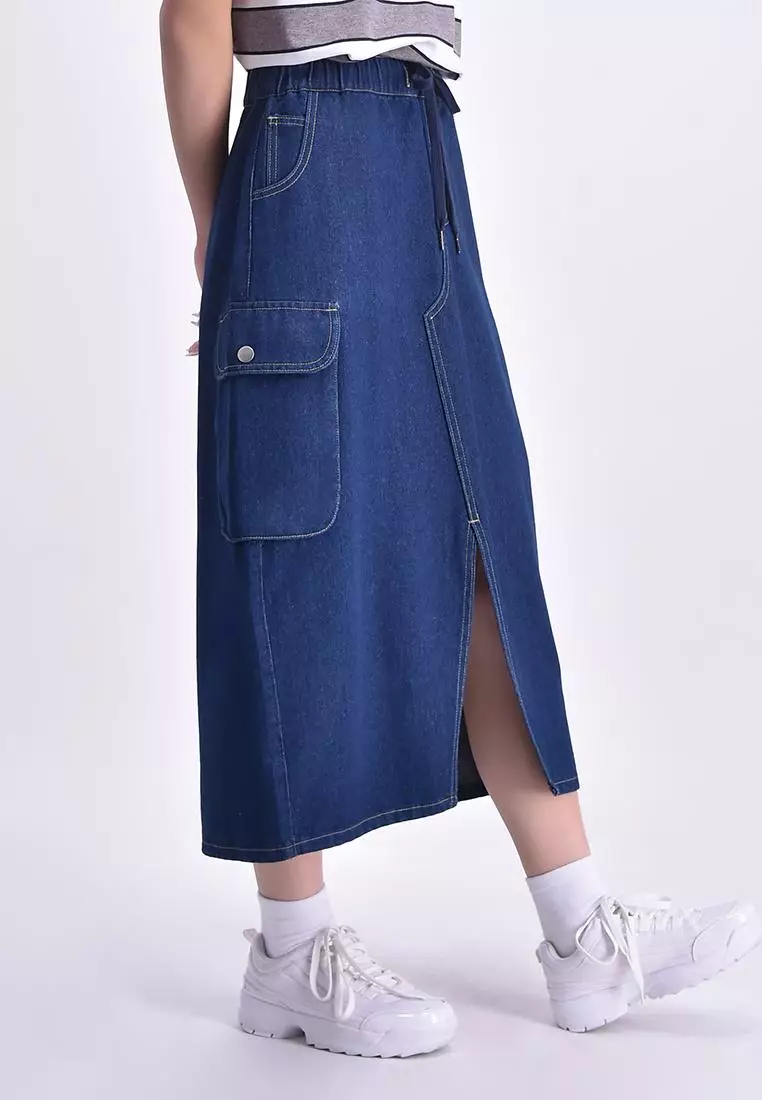 Women's Maxi Denim Skirt