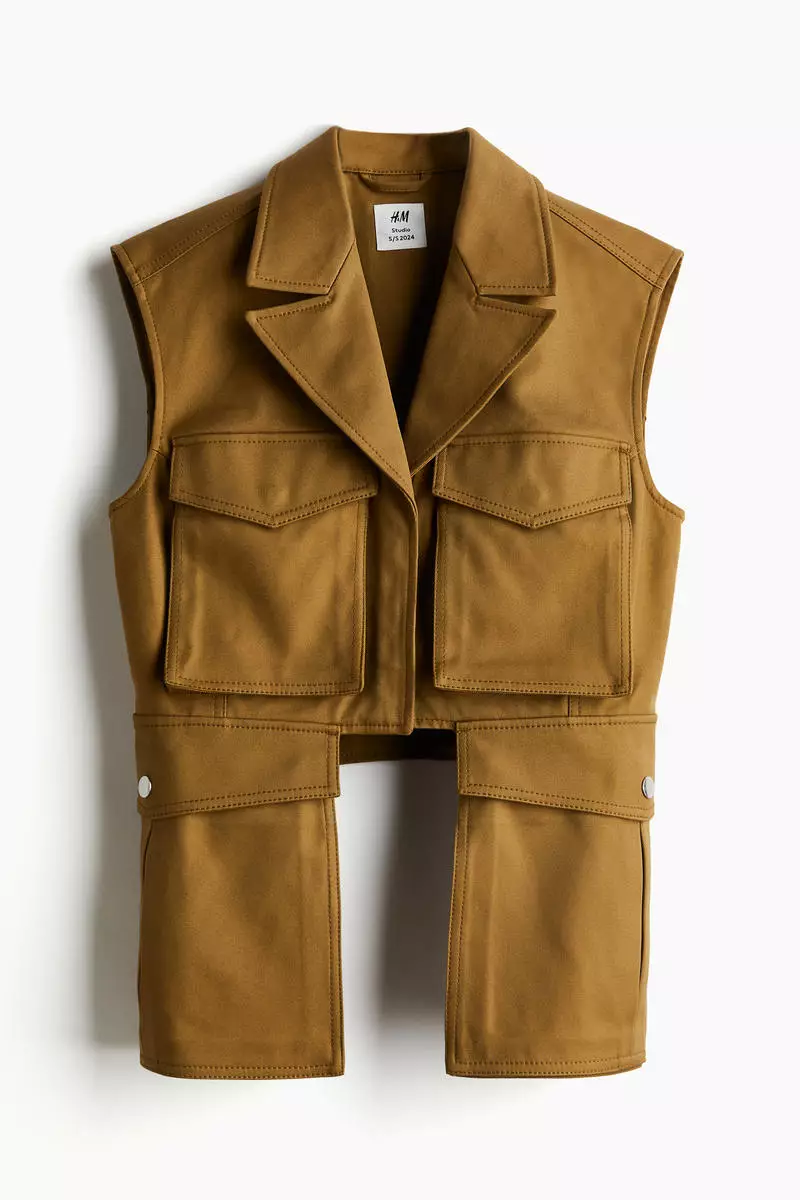 Twill utility gilet