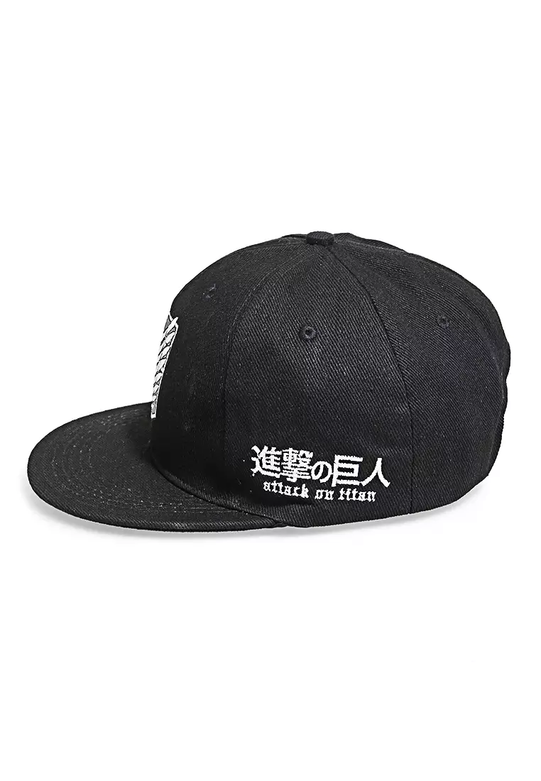 Gemp Topi Snapback Aksesoris Fashion Pria Wanita Variasi Bordir Depan Samping Material Rafel ORIGINAL - Black
