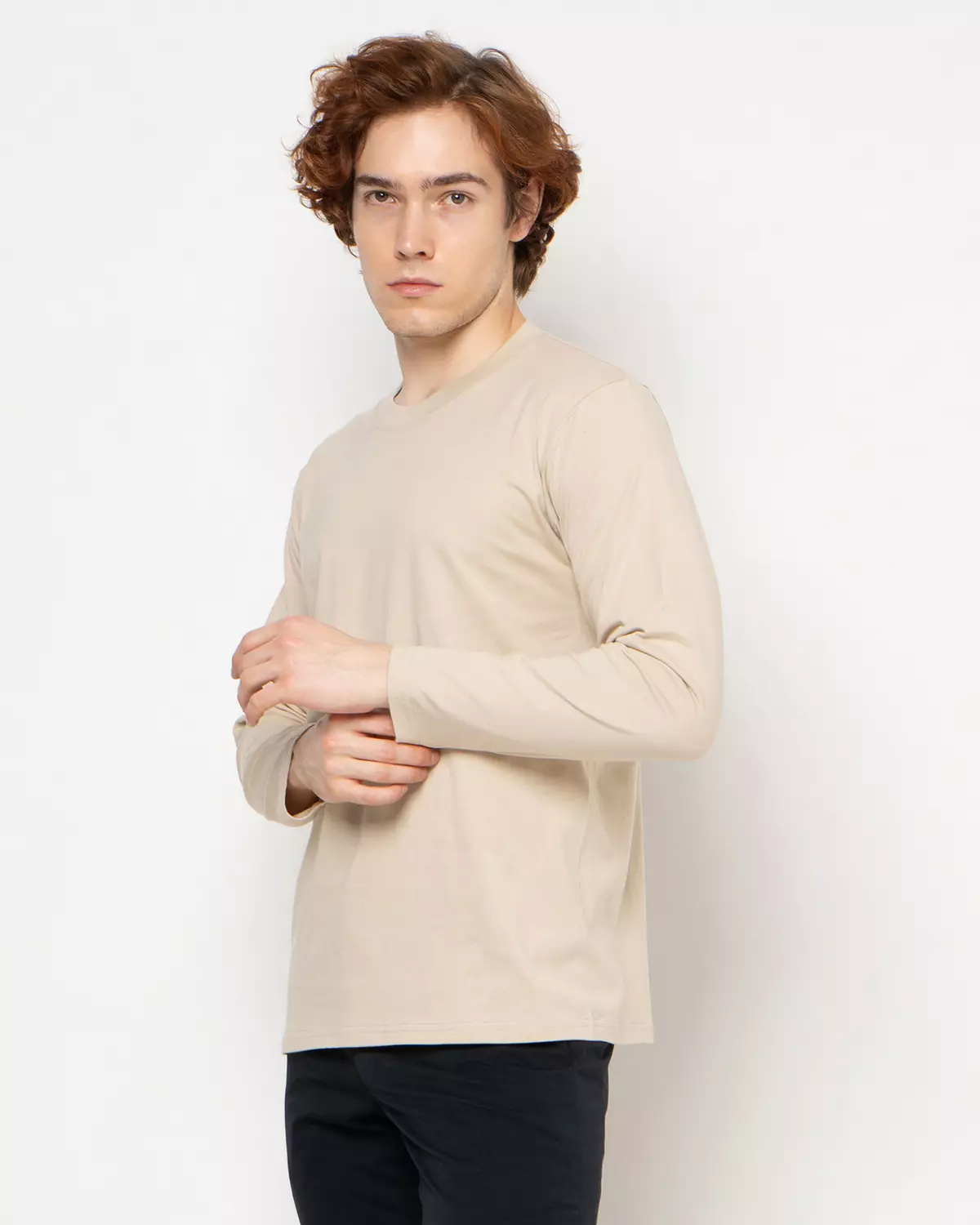 Country Fiesta Basic T-Shirt Long Bodysize Kaos Polos Heavyweight Blonde - 01TSL00144