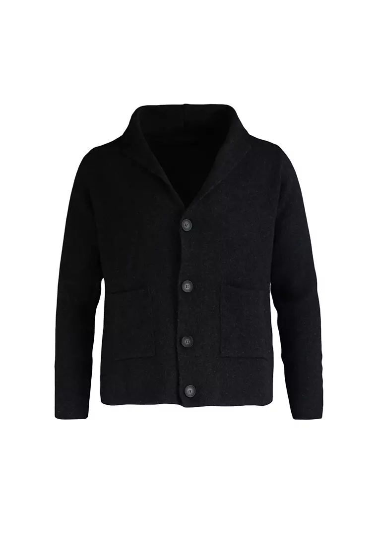 Regular Fit Shawl Collar Long Knitwear Cardigan.
