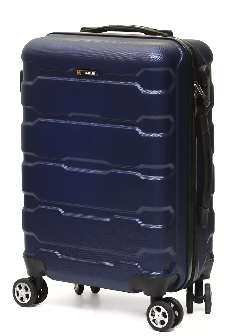 Carlton Koper Hardcase Unisex Size 20 Inch Tas Travel Combination Lock Large Compartment Material ABS+PVC Coated ORIGINAL - Navy