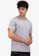 ZALORA ACTIVE grey Mock Neck Stripes Detail T-Shirt EDA2FAA3668706GS_1