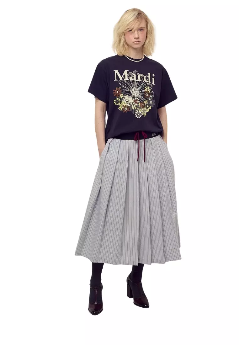 Tshirt Flowermardi Jardin - Navy Ivory