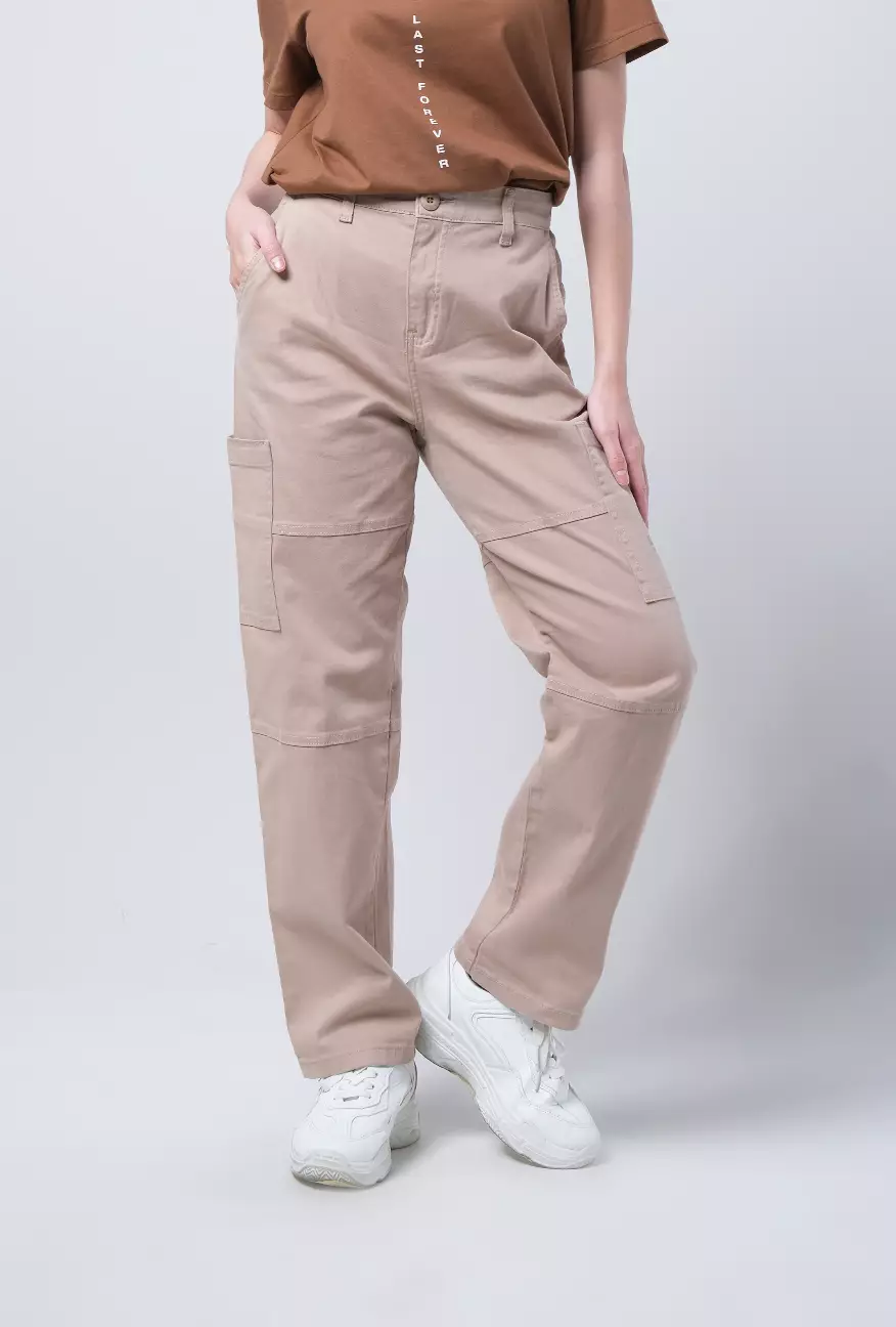 Celana Wanita Cargo Trisha Khaki