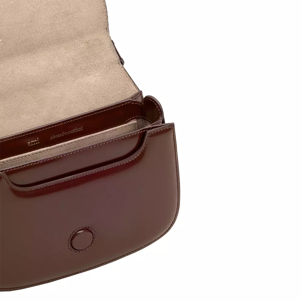 Glazed Leather Top Handle Paris Paris Bag Cherry