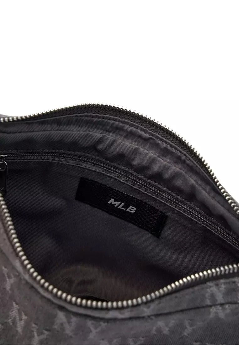 Jual MLB Korea Classic Monogram Denim Vintage Hobo Bag - NY