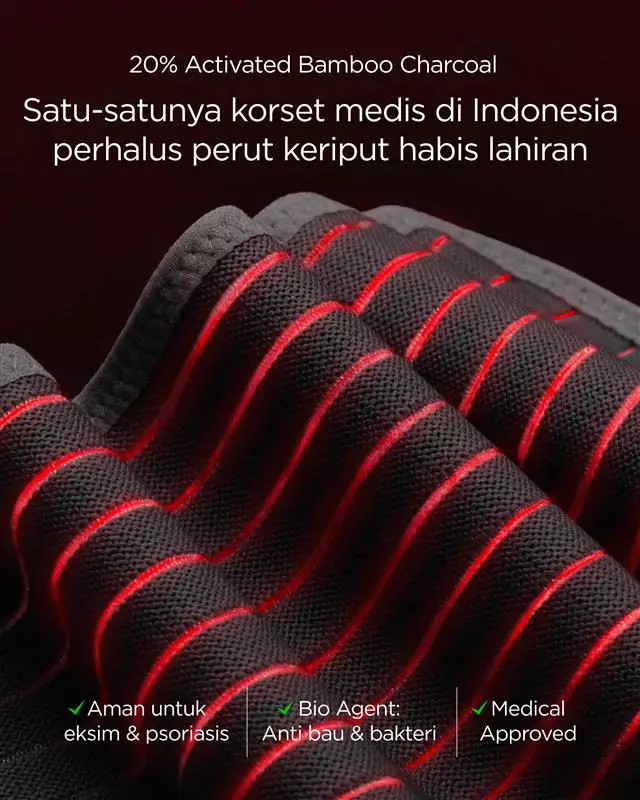 Mamaway Nano Bamboo Postnatal Belly Band Corset Grey - Korset Pasca Melahirkan (Abu)