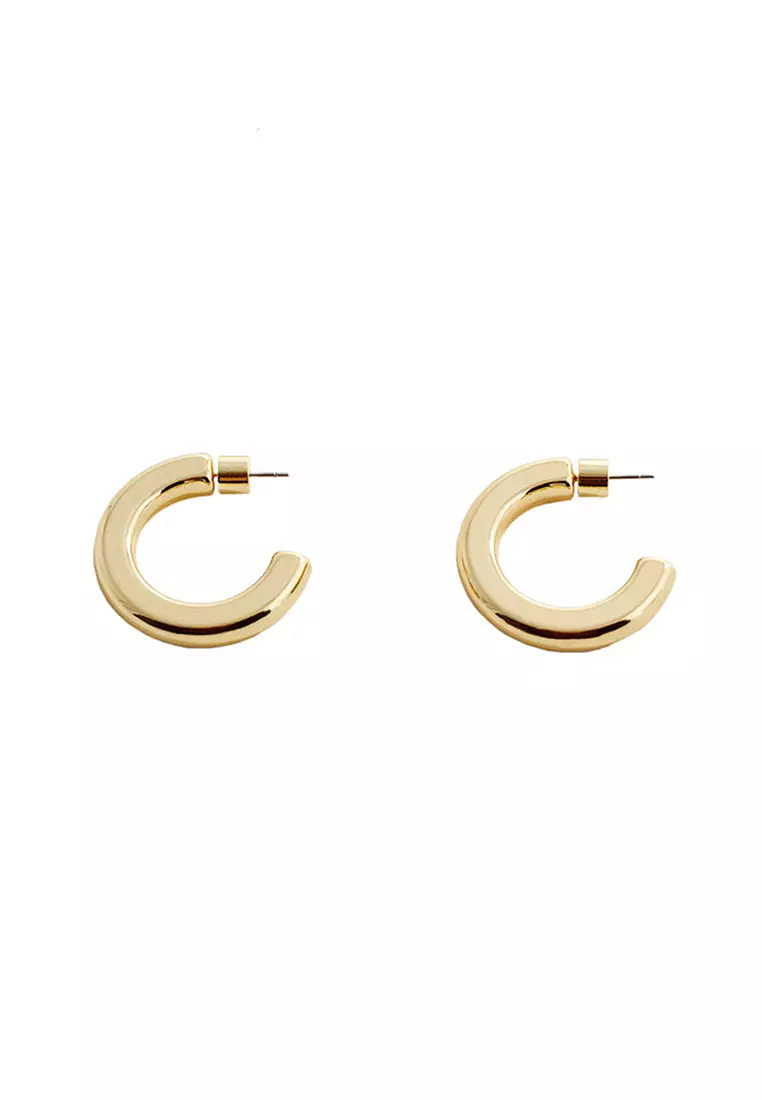 Gold stainless sales steel hoop earrings