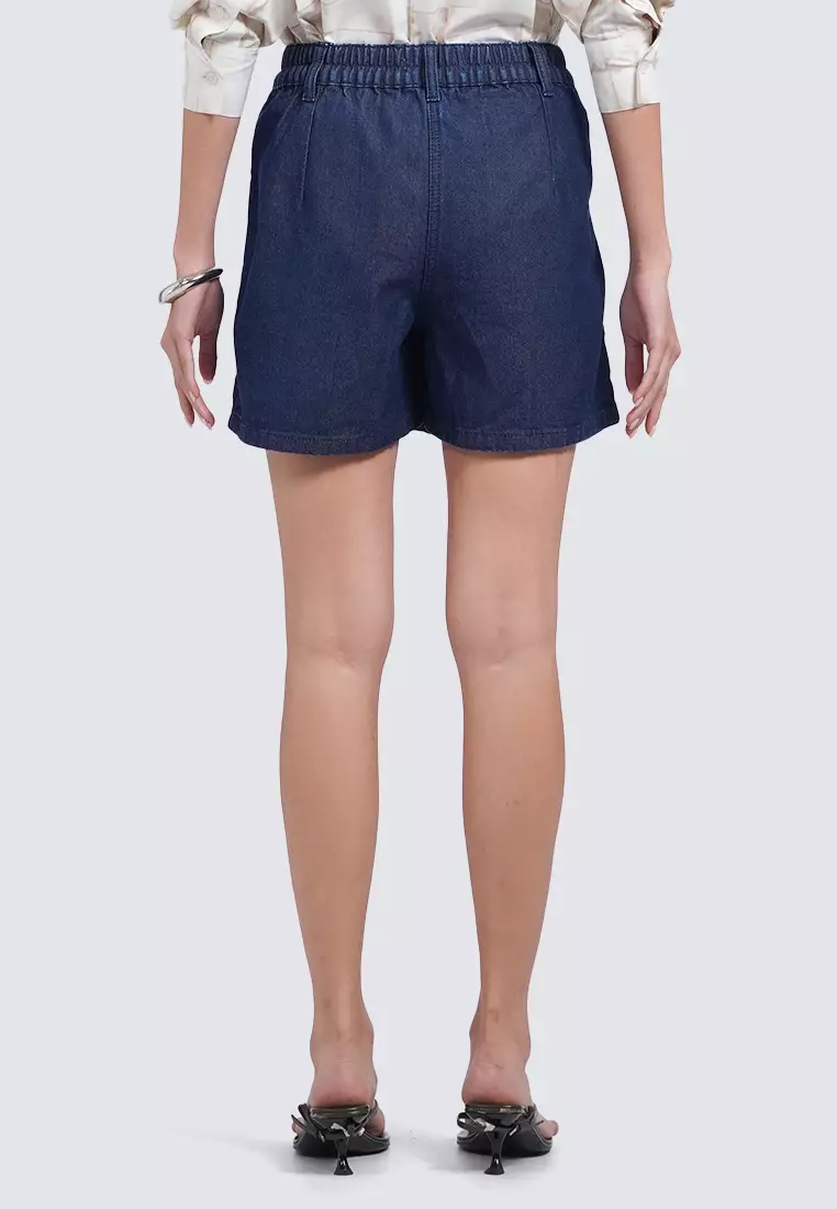 Double Pocket Mini Denim Skort DARK BLUE