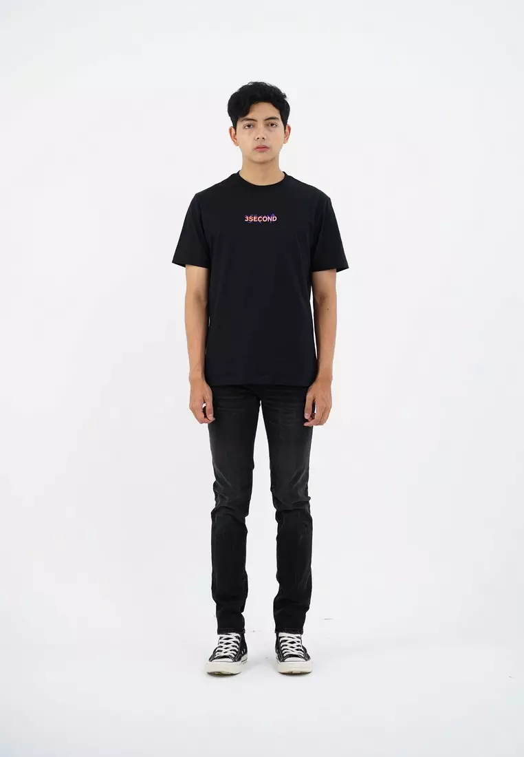 3Second Men's T-Shirt Short Sleeve Regular Fit Cotton Meg OL-C890125