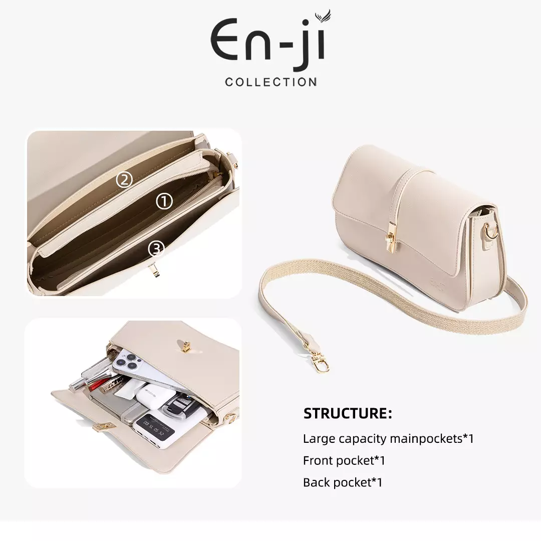 En-ji Hora Shoulderbag Wanita Warna Black