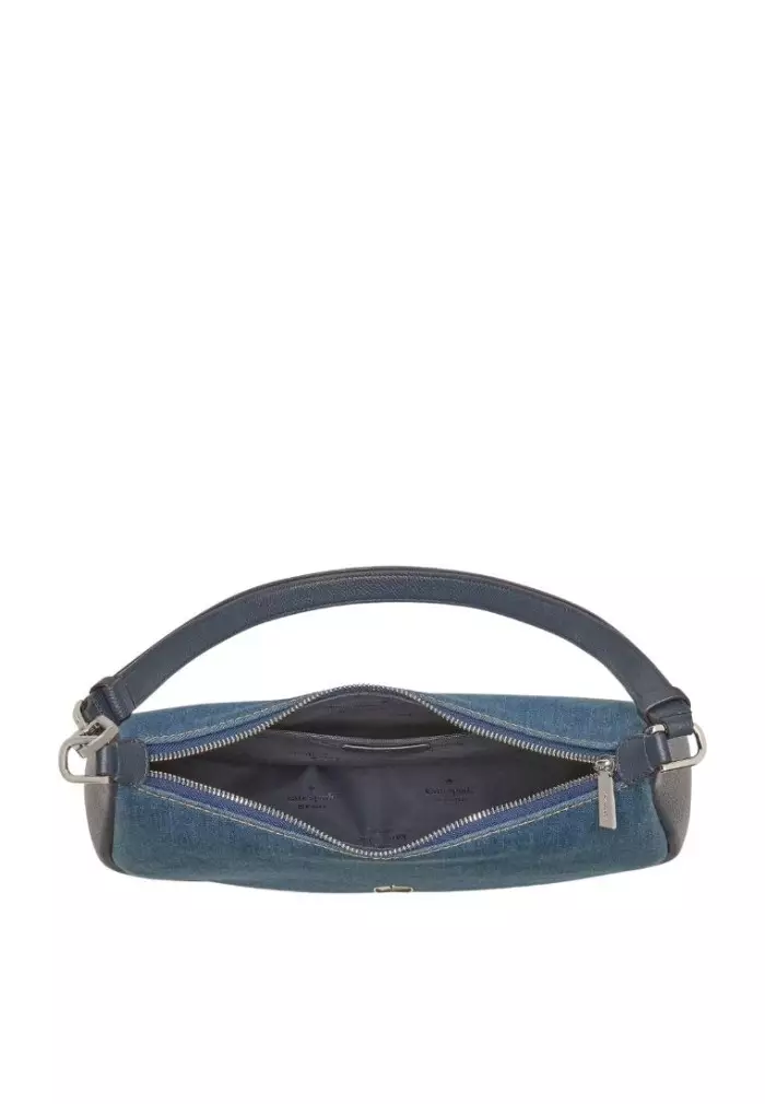 Kayla Denim Large Shoulder Bag Blue Multicolor