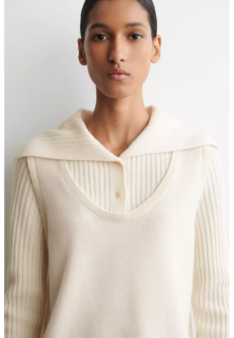 LAYERED MERINO WOOL JUMPER