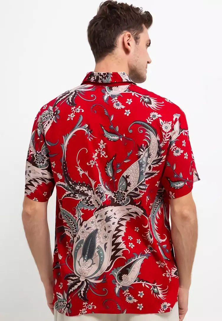 Nade NTA60 Kemeja MKM Men Basic Batik Merah