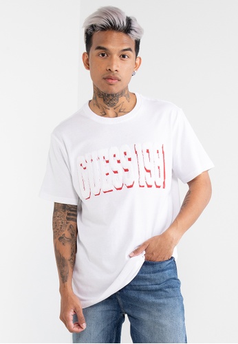 Guess white Academy Short Sleeve Tee 07F64AA1F05E72GS_1