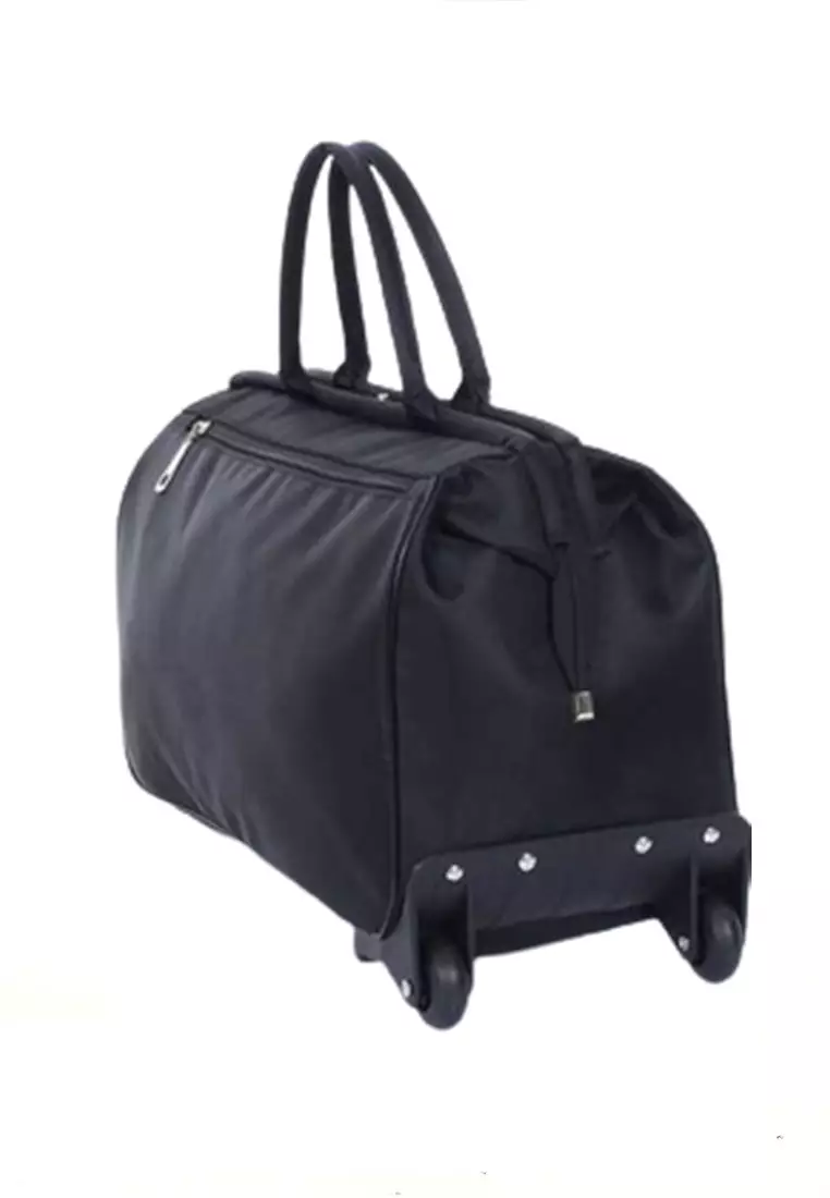 Stevie Tas Koper Unisex Duffel Trolley Model 3 Concept Eyes Material Polyester PC ORIGINAL - Black White