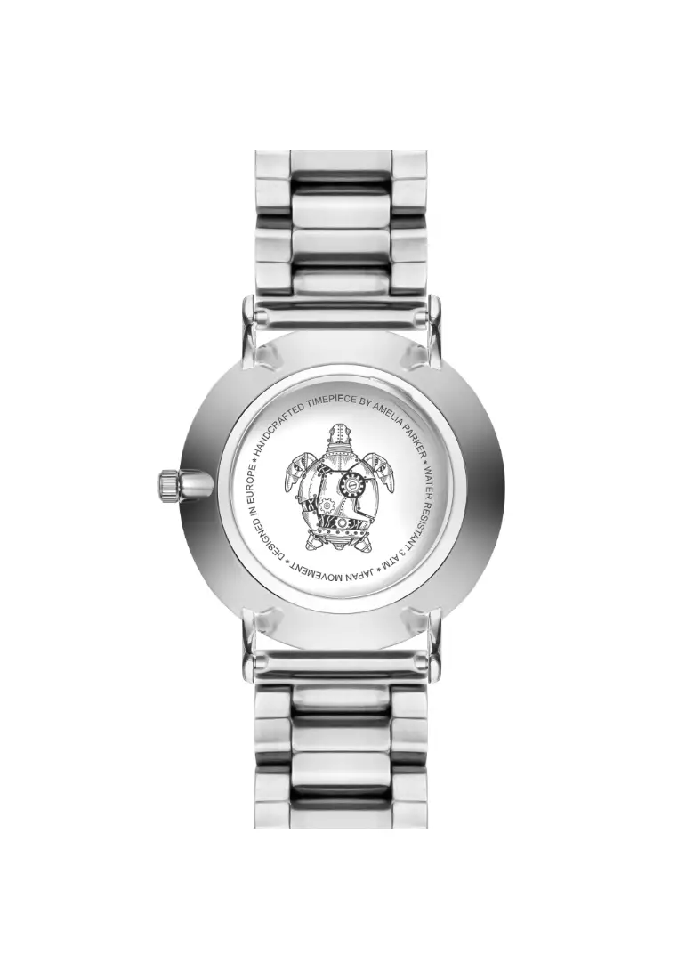 Elegant Amelia Parker Women's Watch with Stainless Steel Watch Bracelet