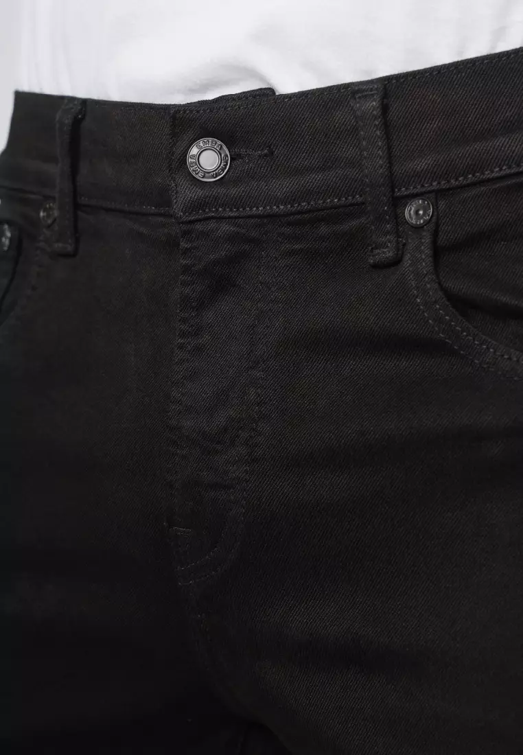EMBA DENIM - BS07B.1 Celana Panjang Denim Pria Slimfit Stretch Jet Black (Big Size)