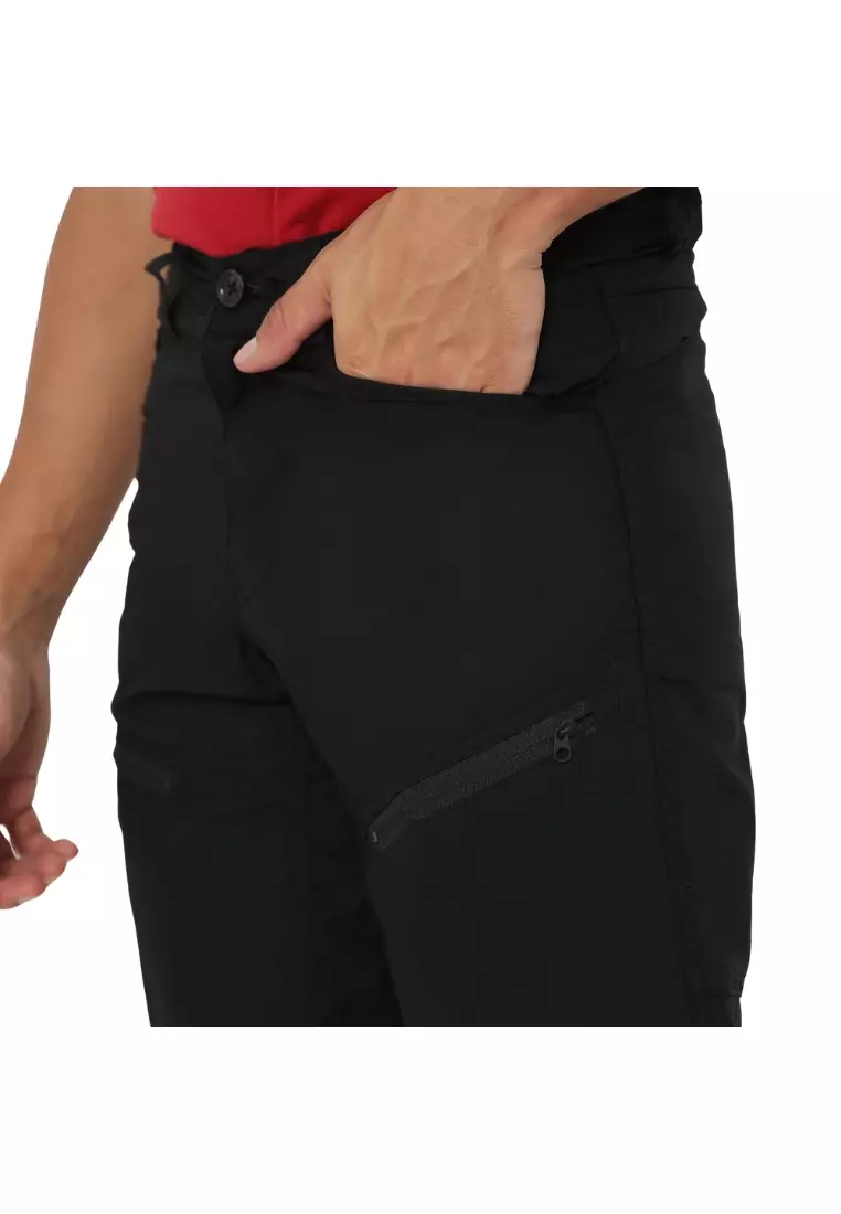 POLICE Celana Pendek Cargo Parasut Kantong Zipper Regular Fit Pria