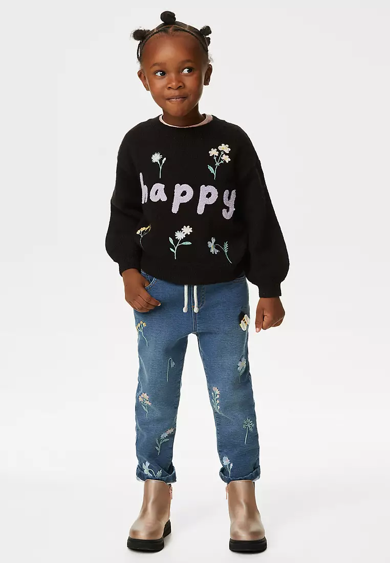 Happy slogan jumper sale