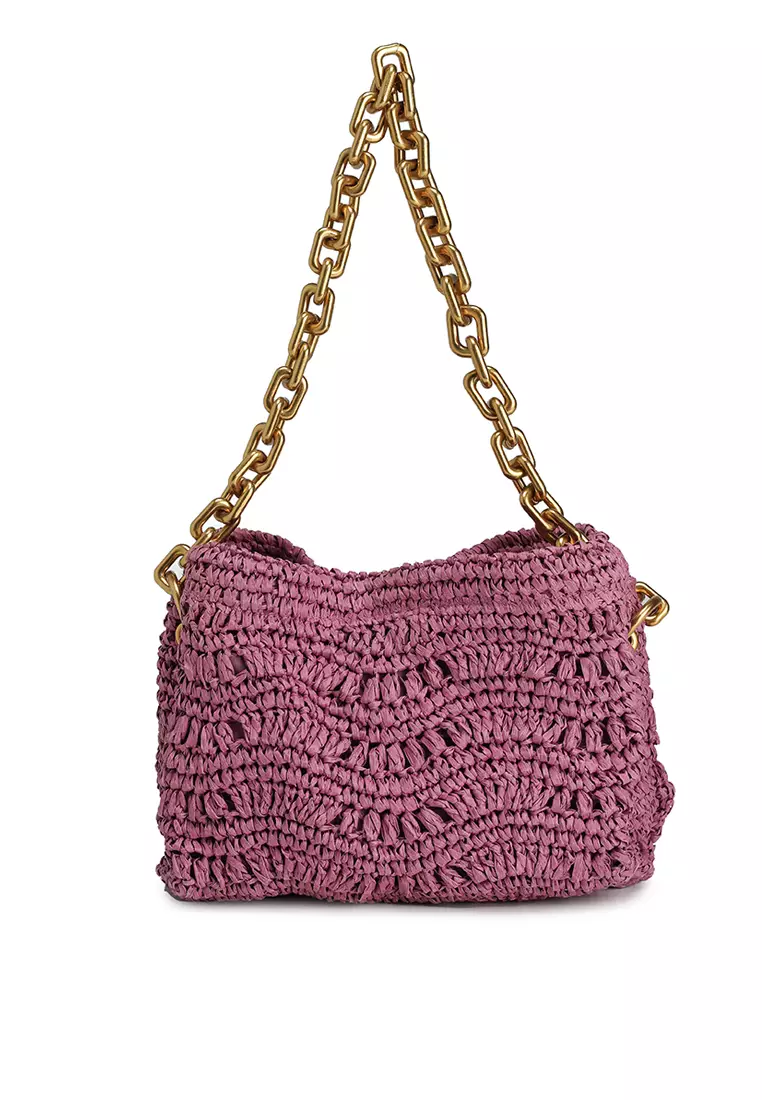 Zara straw purse top