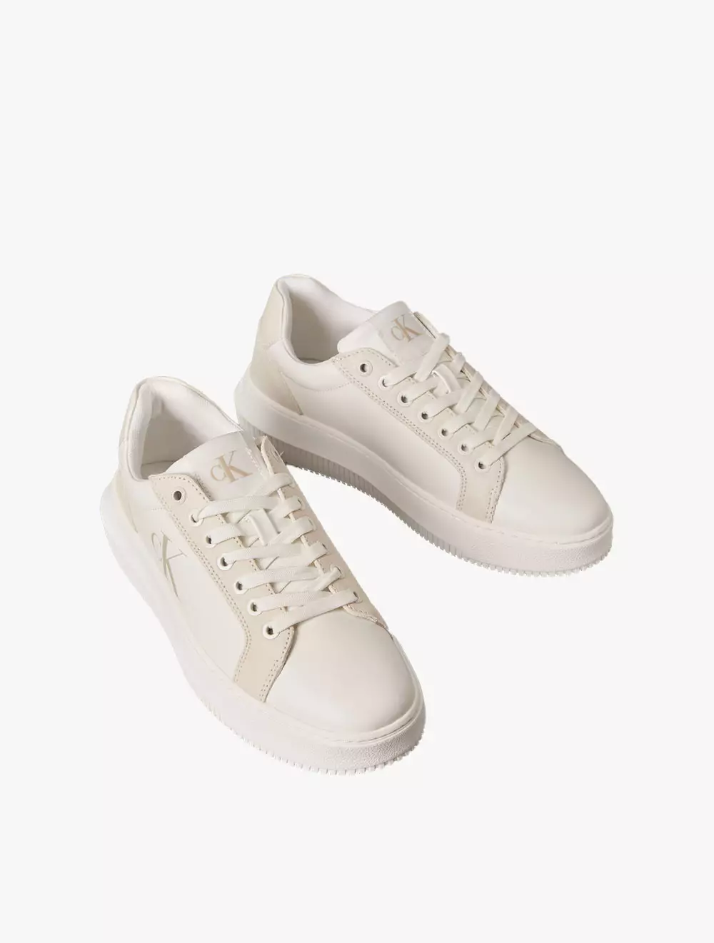 Calvin Klein Jeans Footwear - Chunky Cupsole Leather Trainers - White - white