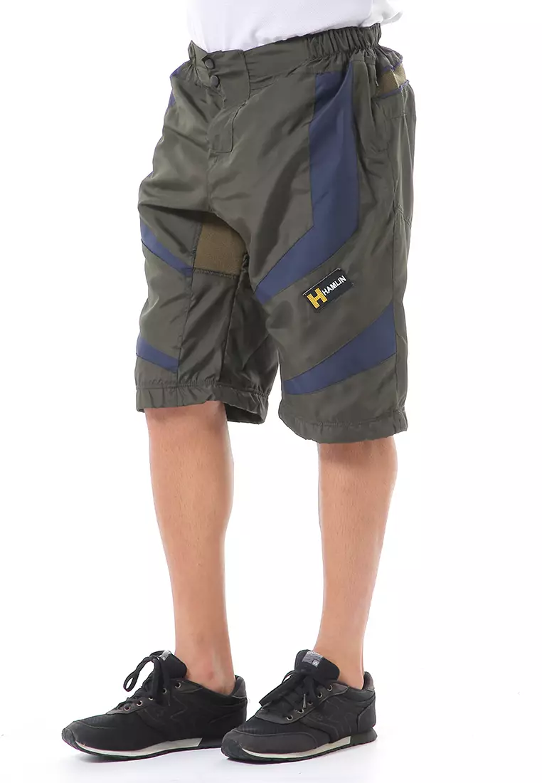 Grissham Celana Pendek Pria Waterproof Short Pants Kasual Comportable Material Parasut ORIGINAL - Army Green