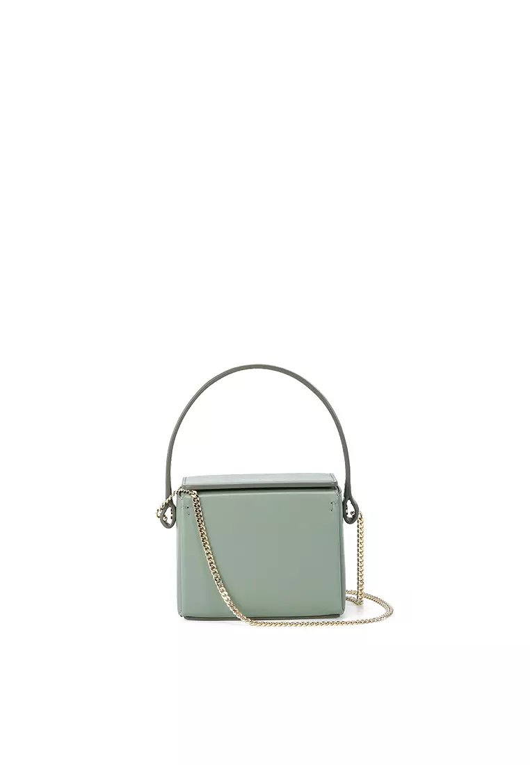 DEVON Mini Chain Box Bag - Eucalyptus