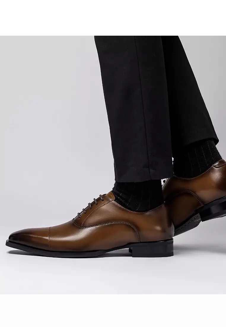Leather Cap Toe Business Shoes MK5009-1