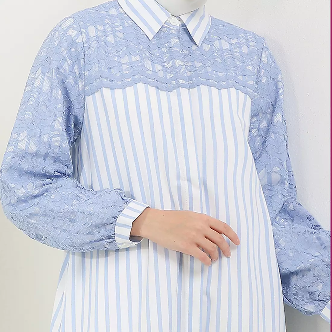 MFMW Marissa Dress Gamis Blue Motif Salur