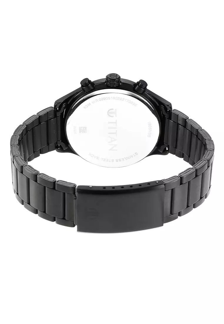 Titan Neo Black Stainless Steel Analog Quartz Watch For Men TTN1803NM01