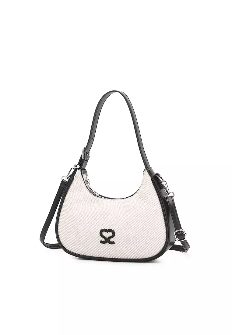 Women's Top Handle Bag / Sling Bag / Crossbody Bag / Shoulder Bag (Tas Tangan Wanita / Tas Selempang Wanita / Tas Bahu Wanita) - Putih