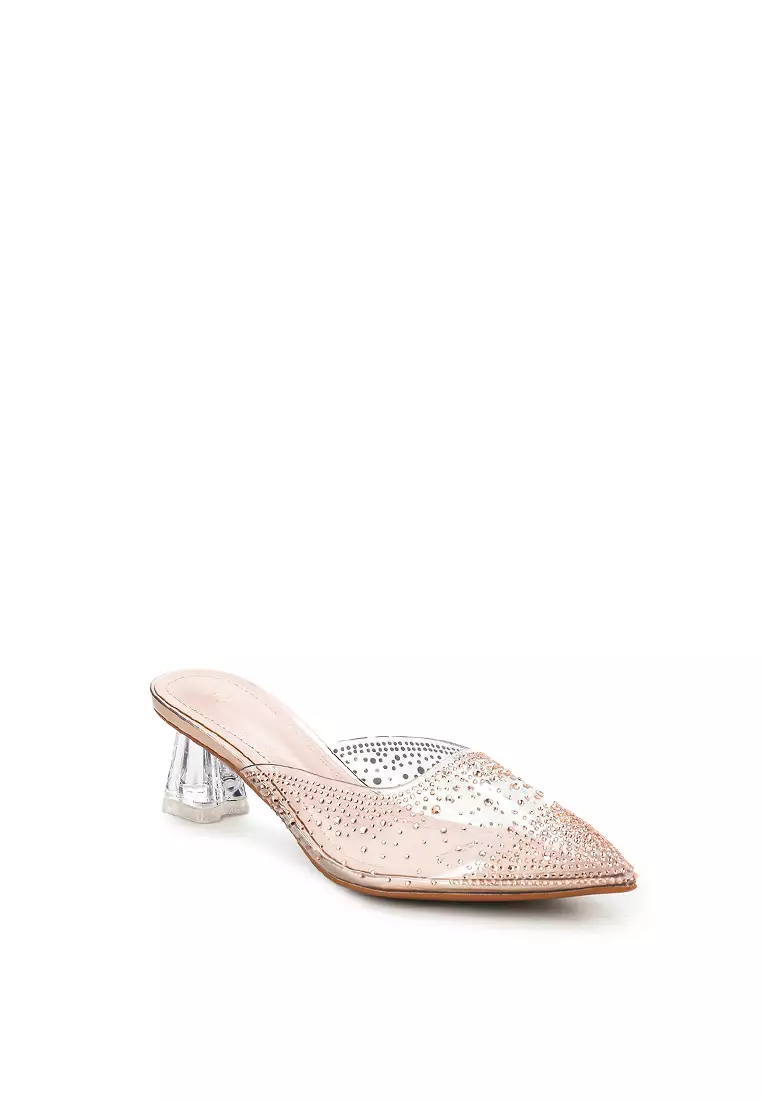 SKYE J2387-11 HEEL MULES ROSE GOLD