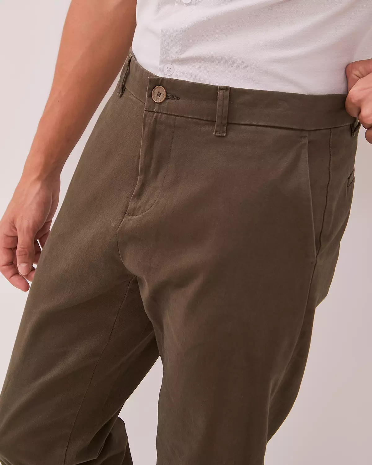 MEN'S GREEN CHINOS TROUSERS
