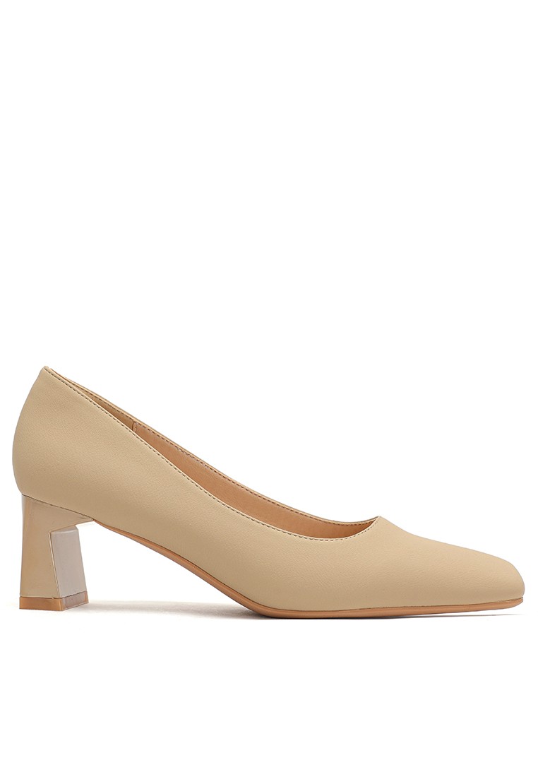 5CM Square Toe Microfiber Leather Pumps BY2355-1