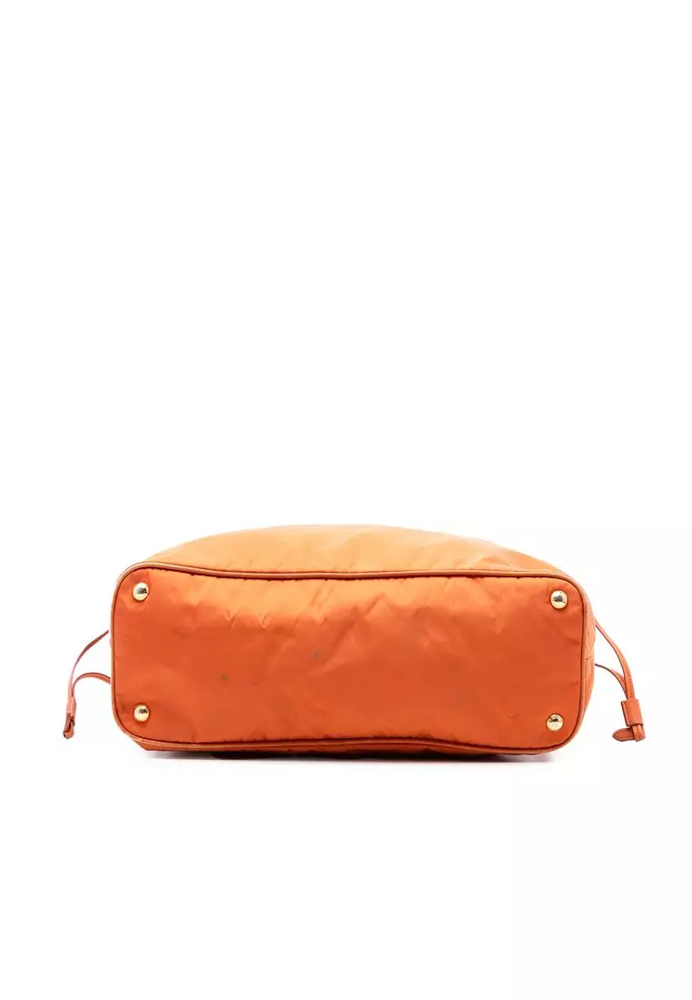Pre-Loved Prada Saffiano Trimmed Tessuto Tote