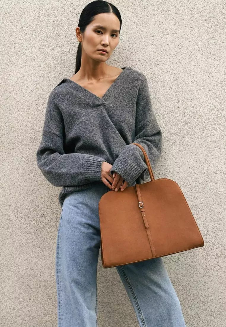 Jual Monorow Blanc Large Suede Camel Original 2025 | ZALORA