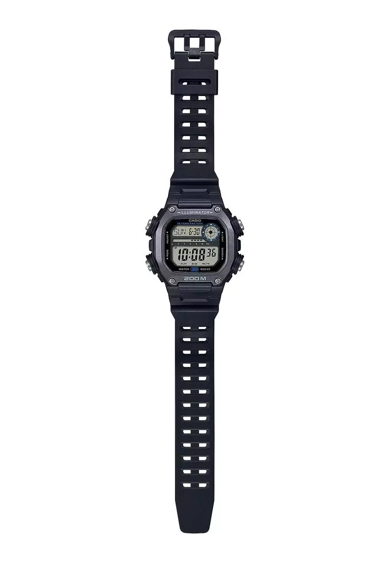 Men's Digital Watch DW-291HX-1AV Black Resin Band Watch for men