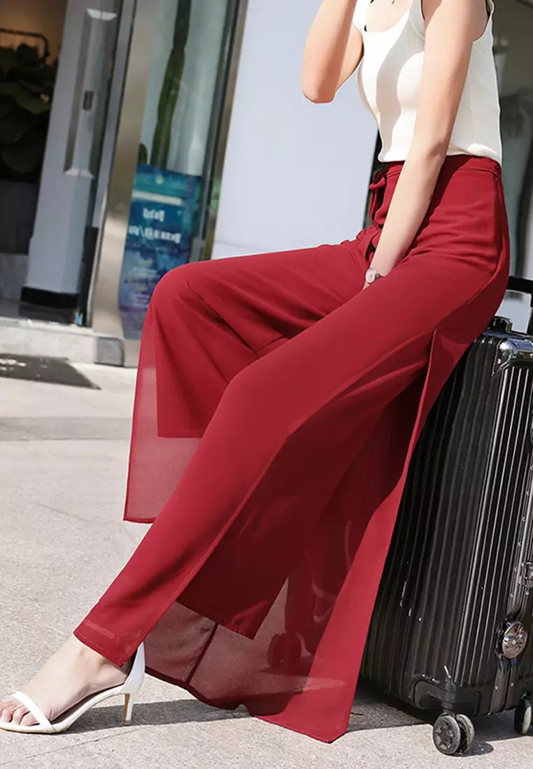 Buy Twenty Eight Shoes VANSA High Waist Chiffon Wide Leg Pants VCW-P852  2023 Online