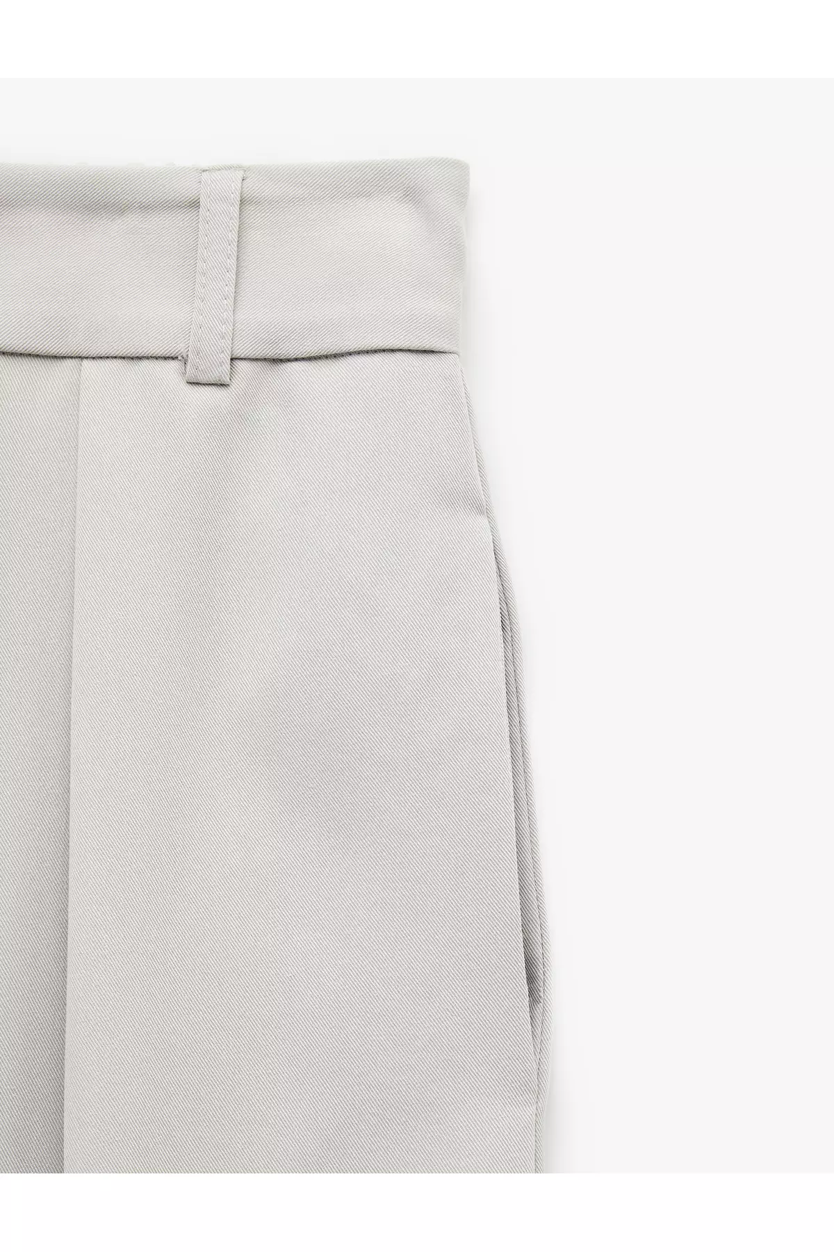 Modal Fabric Blend Pleated Detailed Pocketed High Waist Wide Leg Palazzo Trousers