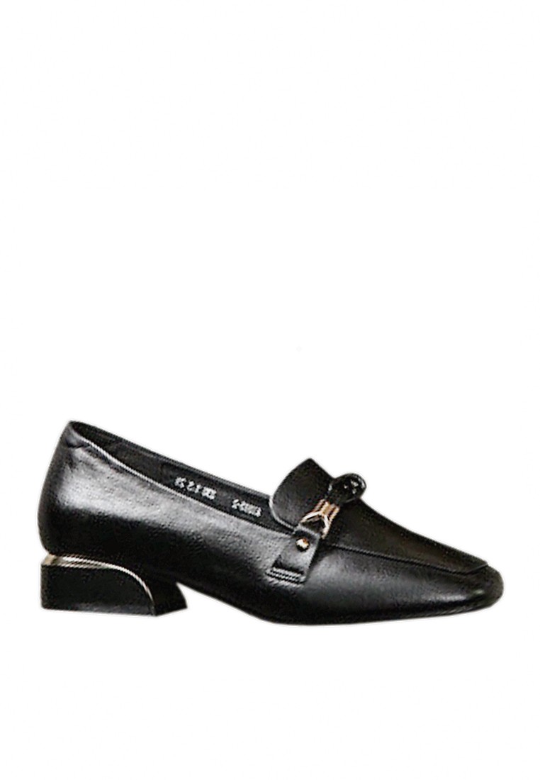 Top Layer Cowhide Knot Buckle Loafers VL8932