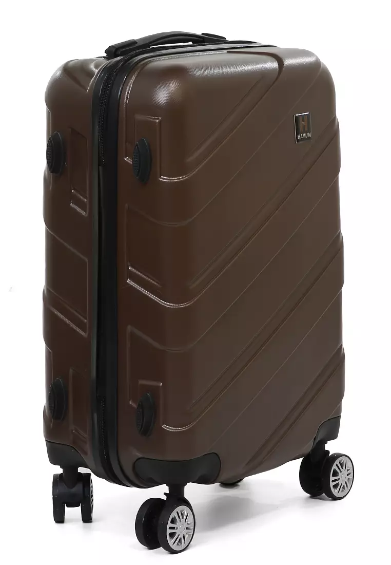 Carlton Koper Hardcase Unisex Size 20Inch Suitcase Combination Lock Large Compartment Material ABS+PVC Coated ORIGINAL - Brown