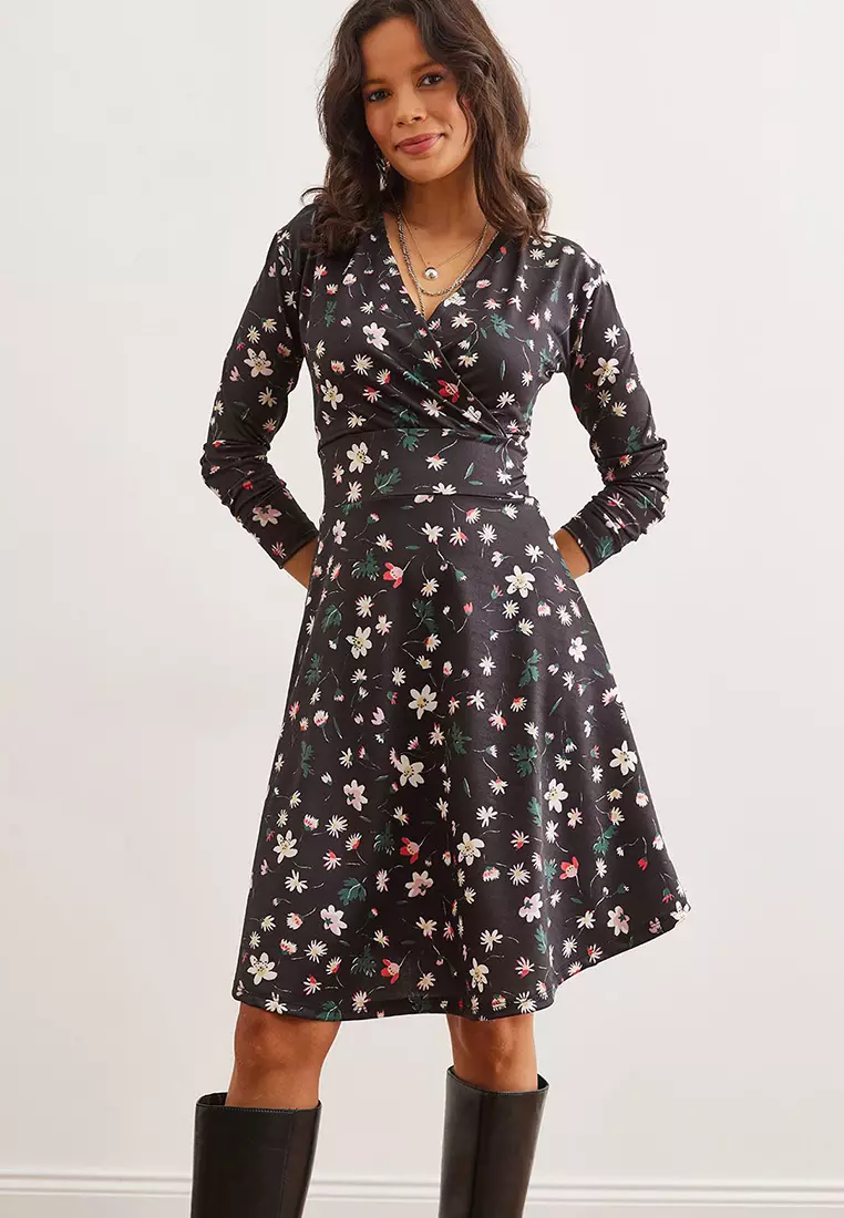 Double-Breasted Knitted Dress