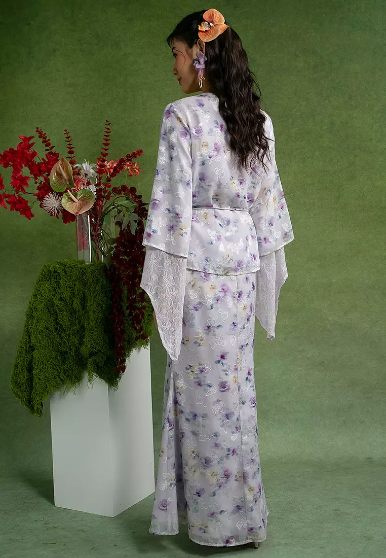Elena Recycled Polyester Kebaya with Belt Set