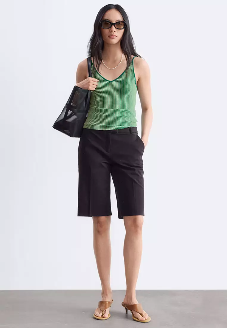 Tailored Knee-Length Shorts
