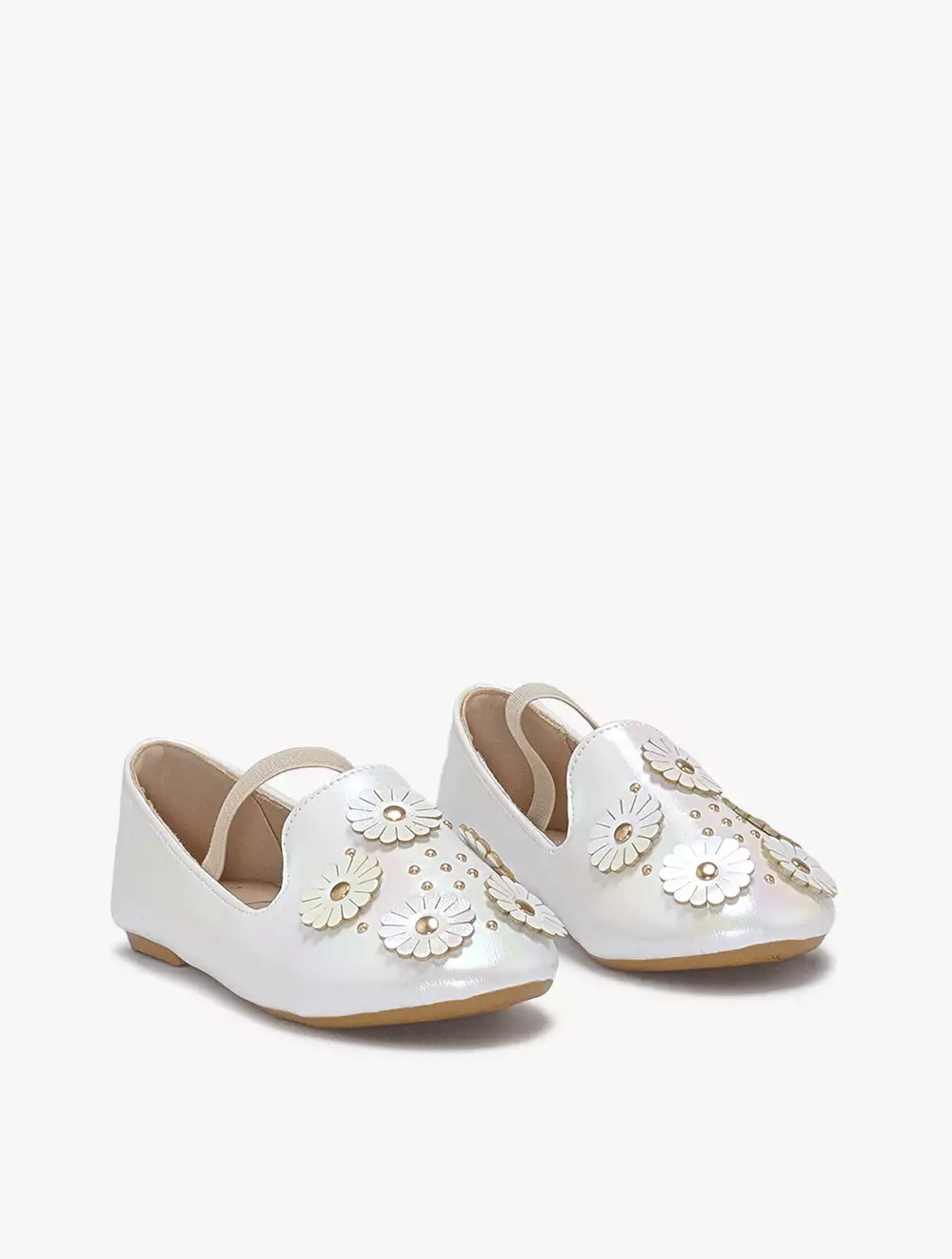 Payless Chrissie Childrens Daizy Flats - Silver_07