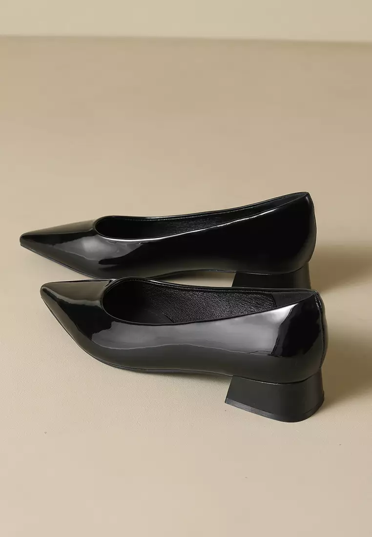 3CM Pointed Chunky Heel Pumps WW5153-1
