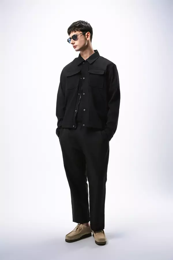 LARUSSO Droit Textured Jacket - Black