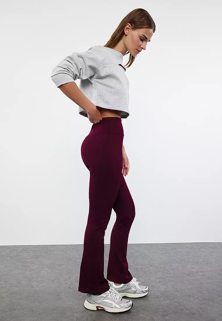 Contouring and Ribbed Spanish Leg Yoga Sports Leggings